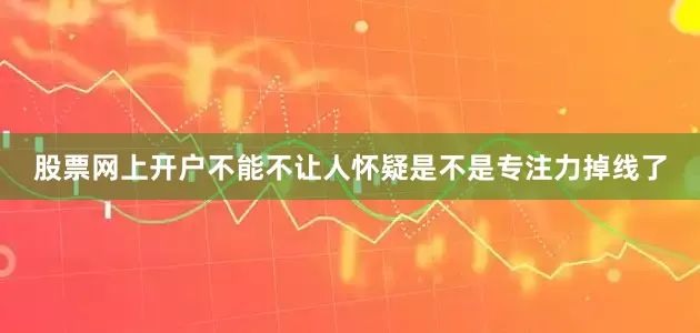 股票网上开户不能不让人怀疑是不是专注力掉线了